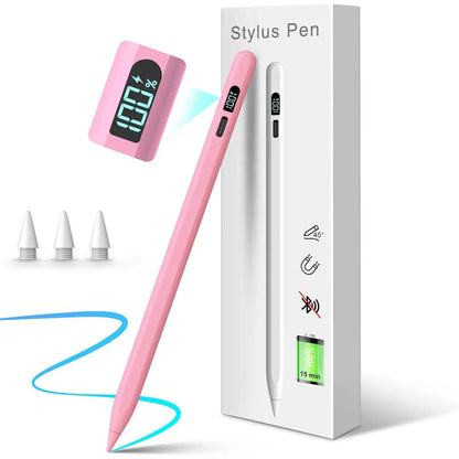 MEKO LED Stylus Pen for Ipad 10/9/8/7/6Th Gen, Pro 11"/12.9" M4, Air 5/4/3 M2, Mini 6/5, Fast Charge Palm Rejection Tilt Sensitive with LED Power Display