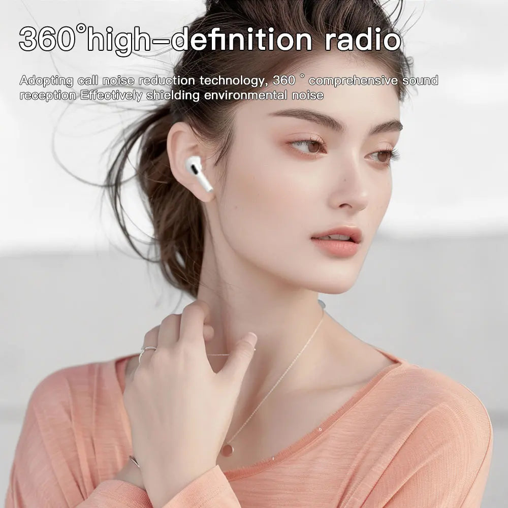 TWS Wireless Bluetooth Earphones with Microphone, High-Fidelity Stereo Sound, Smart Touch Controls, Low Latency, Extended Battery Life, and Auto Pairing Features