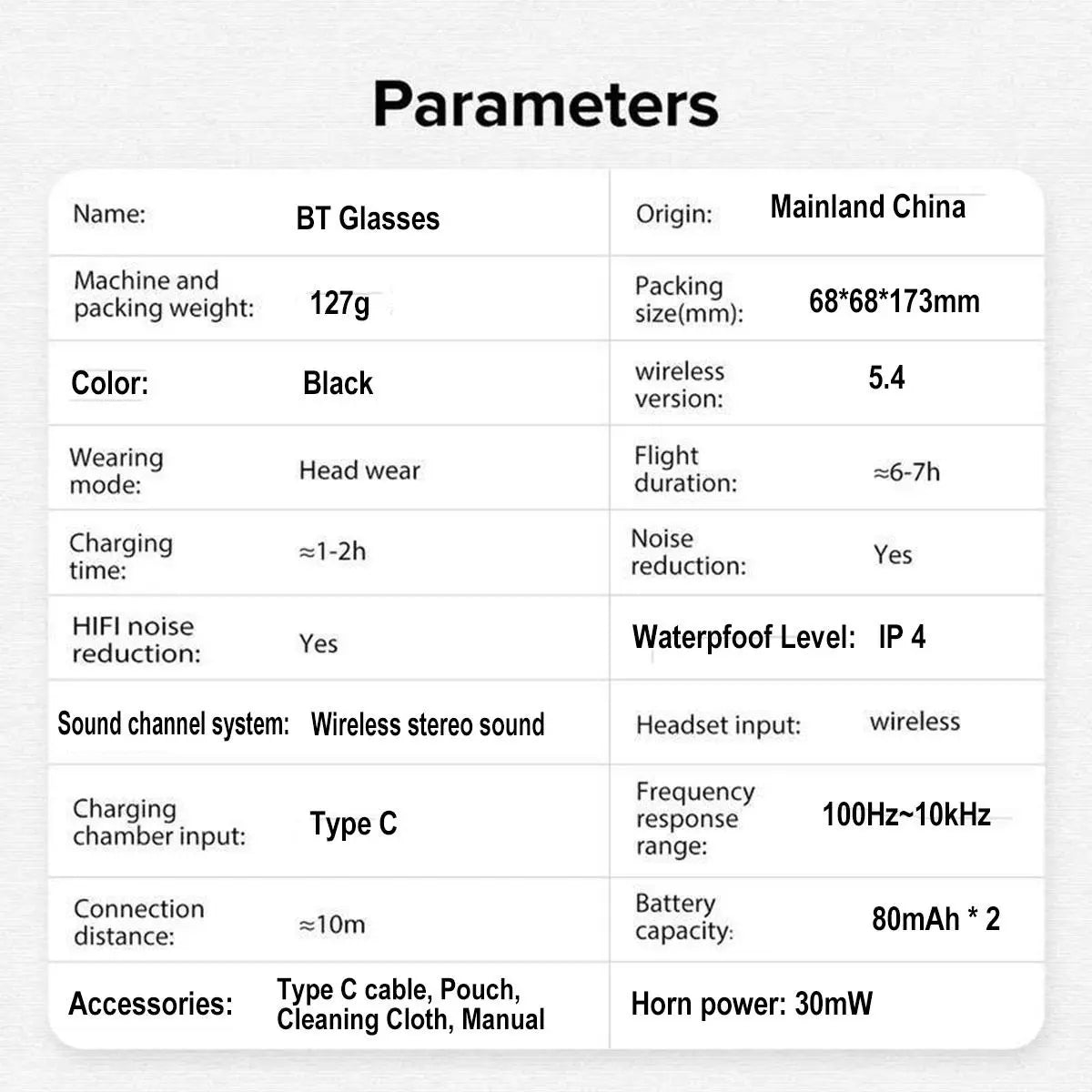 Multifunctional Smart Glasses, Touch Control Smart Sunglasses, Fashionable Bluetooth-Compatible Smart Glasses, Gift for Men & Women, Wearable, Wireless Smart Glasses