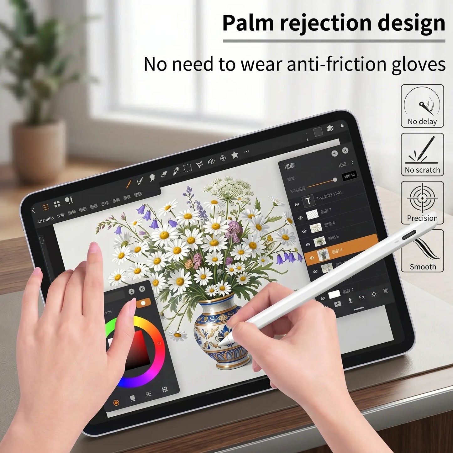 Pencil for Apple Ipad A16 11 and 10 Generation, Fast Charging Stylus for 2026-2018, for Ipad 11-6 Generation, Air 11-Inch/13-Inch M3/M2/5Th-3 Generation, Pro 13 "/11"/M4/12.9 ",Mini A17 Pro 7/6/5Th Palm Rejection Tilt Sensitivity Pen Tiktokshopholidayhaul