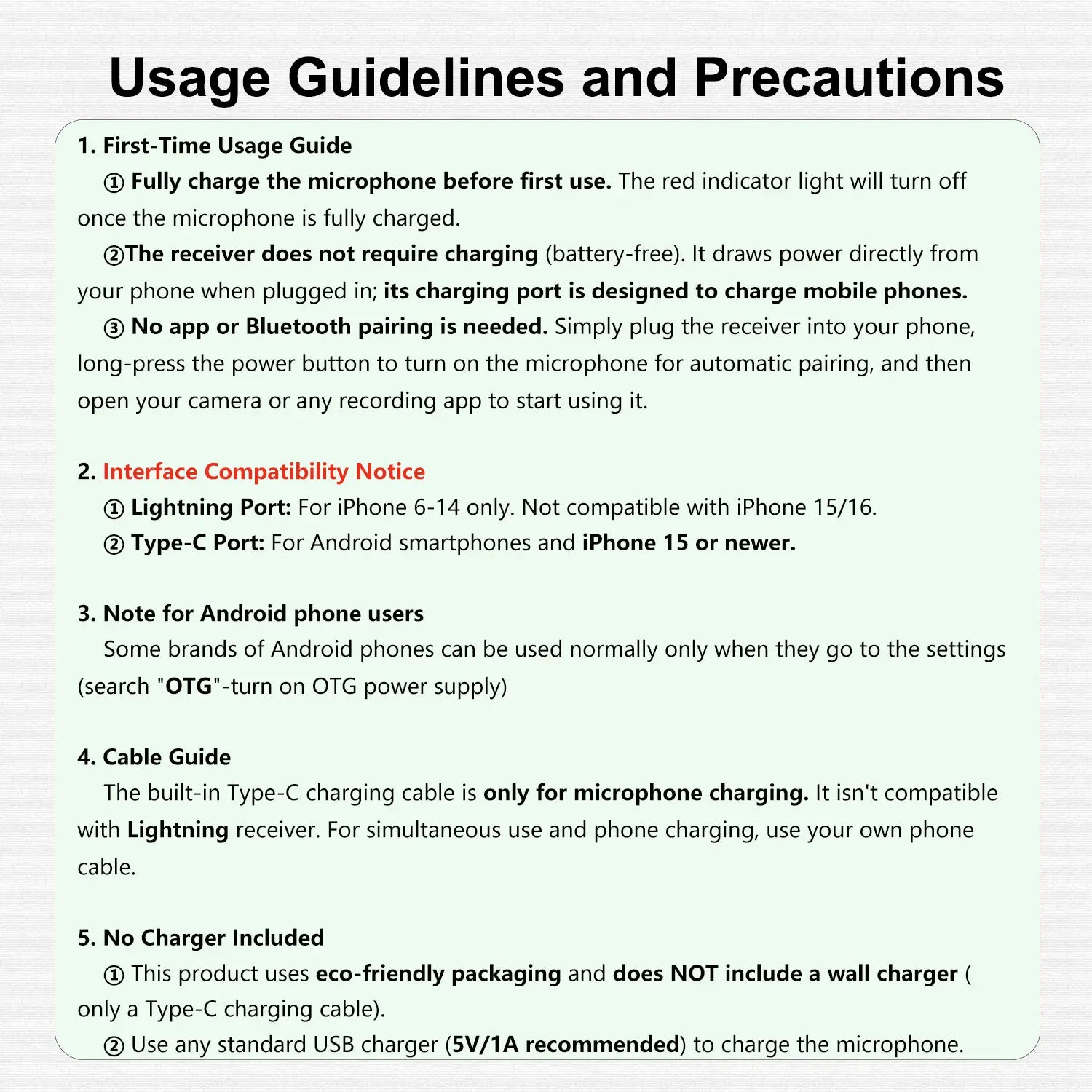 Professional Wireless Lavalier Microphone with Intelligent Noise Cancelling, Noise Cancelling Mics, Plug & Play for Iphone and Android Smartphones, Rechargeable Lapel Mic for Video Recording, Teaching, Interviews and Podcasts