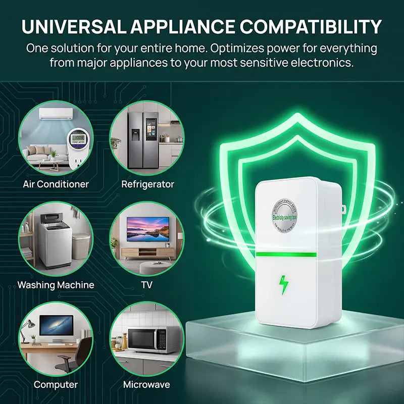 Plug-In Power Box with US Plug – 2026 Updated Design, Compatible with 90–250V Input Range.
